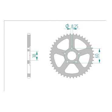 Kit chaine DID  ACIER RIEJU RS1 50...
