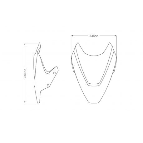 Saute vent Naked new generation sport DUCATI Streetfighter V4 dimensions