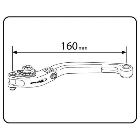 Levier d'embrayage PUIG rabattable 3.0 dimensions