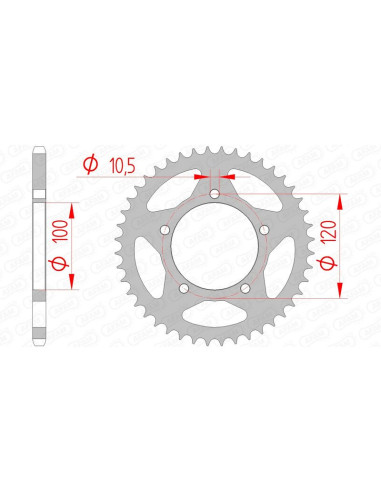 Couronne AFAM acier standard 35801 - 520