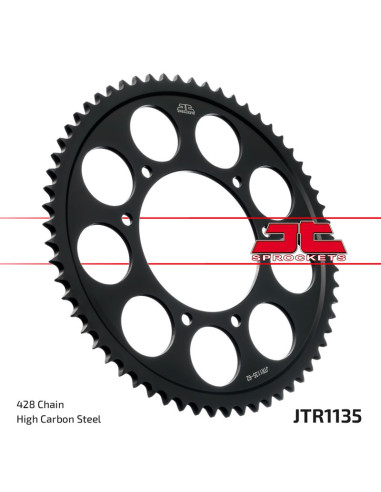 Couronne JT SPROCKETS acier standard 1135 - 428 Couronne JT SPROCKETS acier standard 1135 - 428