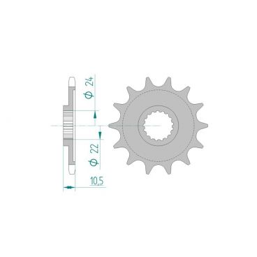 Pignon AFAM pour moto au pas de 520