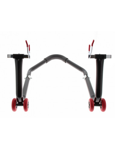 Béquille arrière BIHR démontable universelle noir avec supports en ''V''