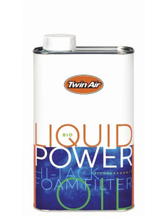 Huile pour filtre à air TWIN AIR Bio Liquid Power Foam biodégradable - Bidon 1L x12