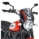 Saute vent PUIG Retrovision pour DUCATI Scrambler Classic look carbone rouge