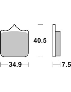 Plaquette de frein SBS 762...