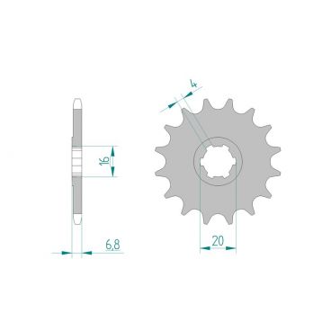 Kit chaine DID  ACIER SUZUKI RG 50...