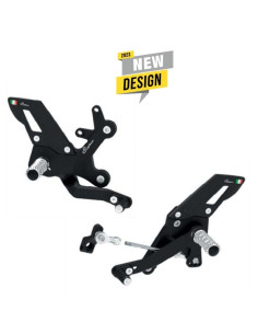 Commande reculées réglables/repliables LIGHTECH Racing sélection standard avec repose-pieds fixe 2