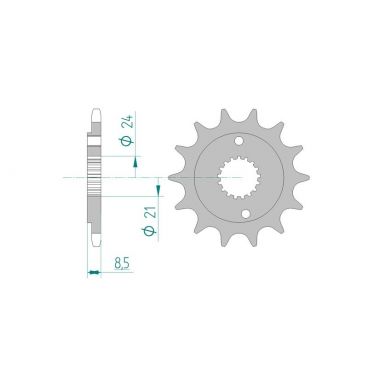 Pignon AFAM pour moto au pas de 520