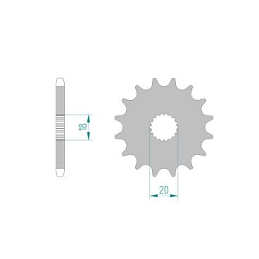 Kit chaine DID  ACIER SUZUKI DR 125 S...