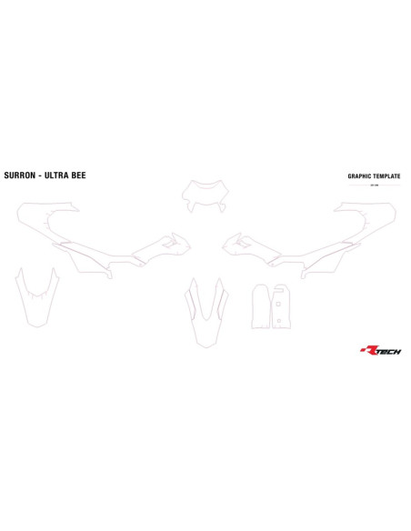 Kit plastique RACETECH - couleur origine 6 pièces