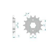 Pignon AFAM pour moto au pas de 520