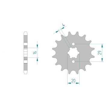 Kit chaine DID  ACIER SUZUKI TS 125 R...
