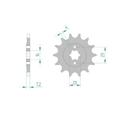 Kit chaine DID  ACIER SUZUKI TS 200 R...