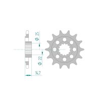 Pignon AFAM pour moto au pas de 520