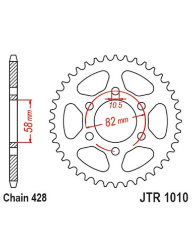 Couronne JT SPROCKETS acier 1010 - 431