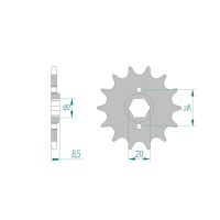 Pignon AFAM pour moto au pas de 520