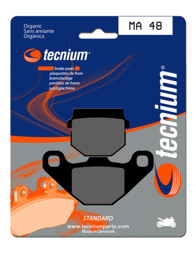 Plaquettes de frein TECNIUM route organique - MA48