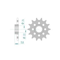 Pignon AFAM pour moto au pas de 520