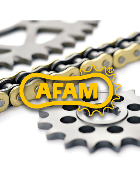 Kit chaîne AFAM 428R1 12/56 (ratio OEM) renforcé - couronne aluminium ultra-light