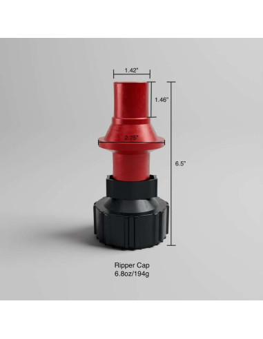 Bidon d'essence TUFF JUG rouge avec bouchon Ripper 2.5G/10L