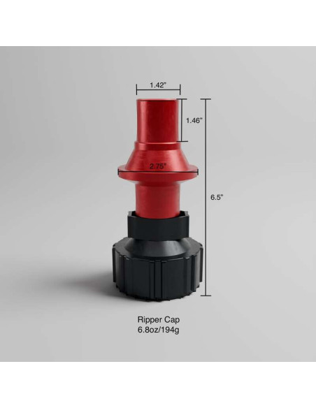 Bidon d'essence TUFF JUG rouge avec bouchon Ripper 1.25G/5L