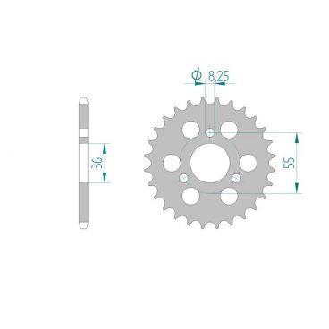 Kit chaine DID Alu SUZUKI JR 50...