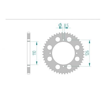 Kit chaine DID  ALU SUZUKI RM 65...