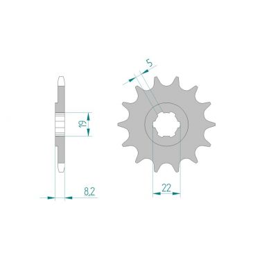 Kit chaine DID Acier SUZUKI PE 250...