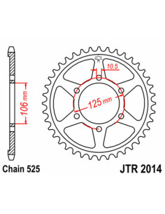 Couronne JT SPROCKETS acier standard 2014 - 525 2