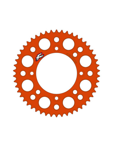 Couronne RENTHAL aluminium ultra-light anti-boue 518U - 420 Couronne RENTHAL aluminium ultra-light anti-boue 518U - 420