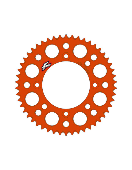 Couronne RENTHAL aluminium ultra-light anti-boue 518U - 420 Couronne RENTHAL aluminium ultra-light anti-boue 518U - 420