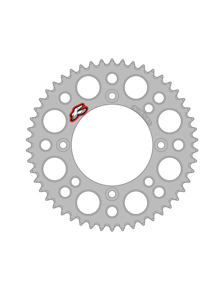 Couronne RENTHAL aluminium ultra-light anti-boue 518U - 420 Couronne RENTHAL aluminium ultra-light anti-boue 518U - 420