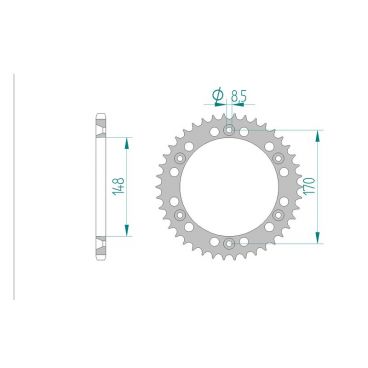 Kit chaine DID  ALU SUZUKI RM 500...