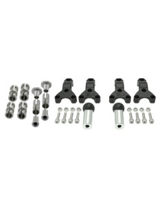 Kit fixation ajustable universel RACETECH pour protège-mains Ø22/28,6mm
