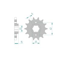 Pignon AFAM pour moto au pas de 530