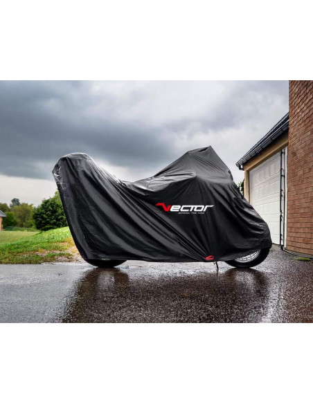 Housse de protection d'extérieur VECTOR H20 compatible top cases et bulles hautes - noir