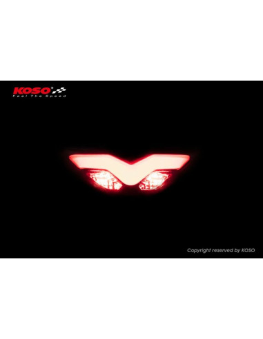 KOSO Led-Taillight, Smoke GT-03, e-mark.