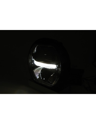 KOSO LED Headlight, Black, Side Mount