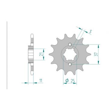 Kit chaine DID  ACIER SYM TRACK RUNNER 200 2005 à 2009 pignon