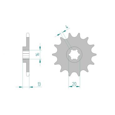 Kit chaine DID  ALU TM 80/85 MX  BW...