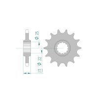 Pignon AFAM pour moto au pas de 525
