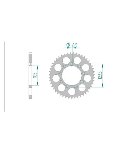 Kit chaine DID  ALU TM 300 MX 2003 à...