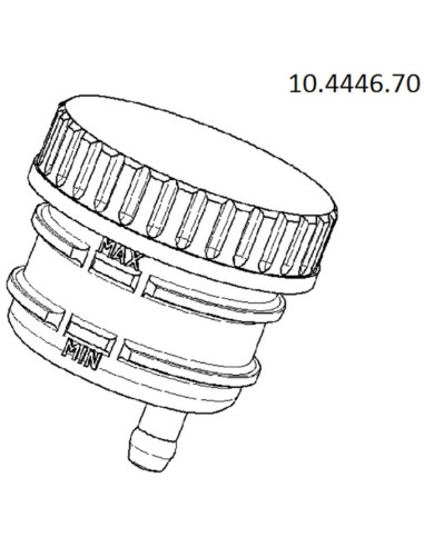 Reservoir for master cylinder Brembo strait exit clamp fixing