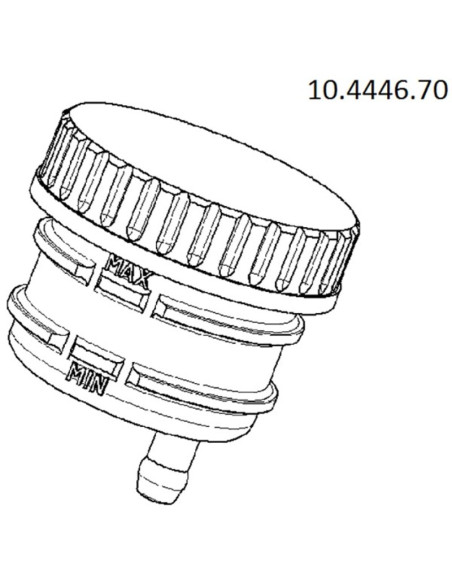 Reservoir for master cylinder Brembo strait exit clamp fixing
