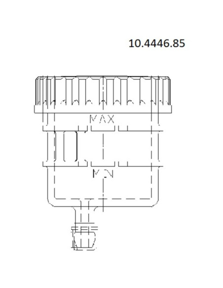 Reservoir for master cylinder Brembo strait exit clamp fixing