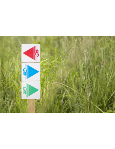 Flèches de signalisation S3 vert 50 pièces 12x12cm