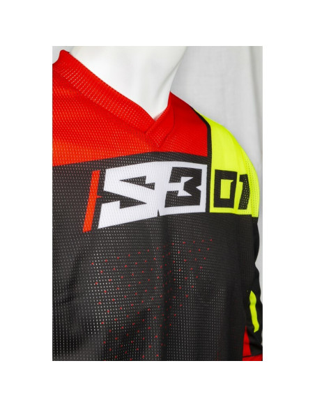 Maillot S3 Collection 01 - noir/rouge taille L
