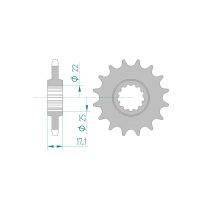Pignon AFAM pour moto au pas de 428