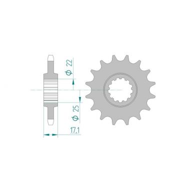 Pignon AFAM pour moto au pas de 428